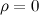 $\rho = 0$