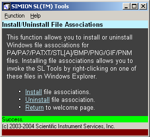 main menu of SL Tools software