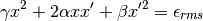 \gamma x^2 + 2 \alpha x x' + \beta x'^2 = \epsilon_{rms}