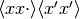 \langle xx \cdot \rangle \langle x'x' \rangle