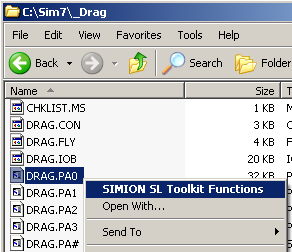 loading DRAG.PA0 into SL Tools from Windows Explorer